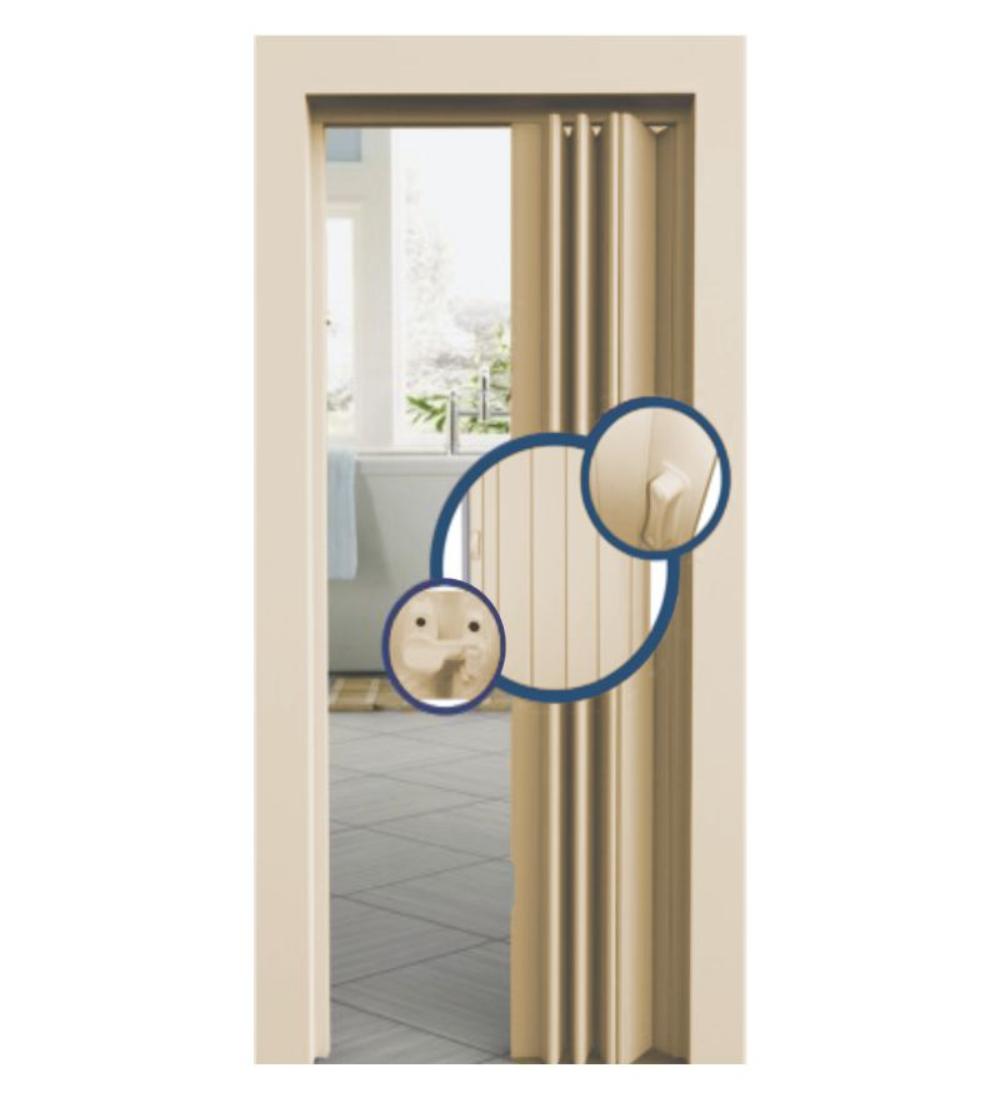 PUERTA PLEGABLE PVC CREMA VITESSE 70cm